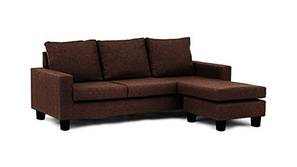 Bravich Sectional Fabric Sofa (Dark Brown)