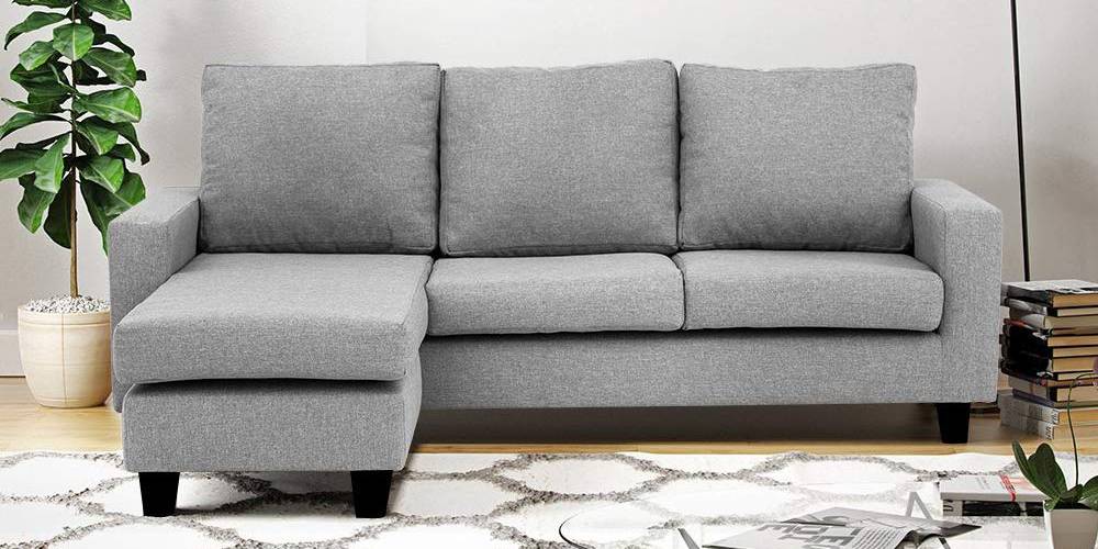Bravich Sectional Fabric Sofa (Light Grey) by Urban Ladder - - 
