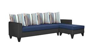 Franclin Sectional Fabric Sofa (Blue - Dark Grey)