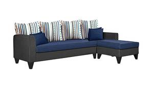 Franny Sectional Fabric Sofa (Blue - Dark Grey)