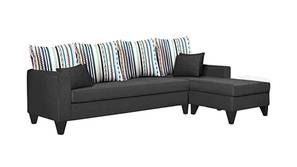 Franny Sectional Fabric Sofa (Dark Grey)