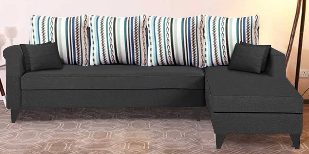 Franny Sectional Fabric Sofa (Dark Grey) by Urban Ladder - - 