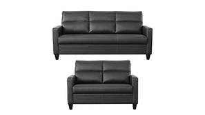 Alfinston Fabric Sofa Set (Black)