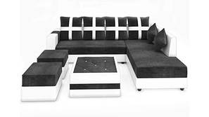 Stylino Sectional Fabric Sofa (Dark Grey-Light Grey)