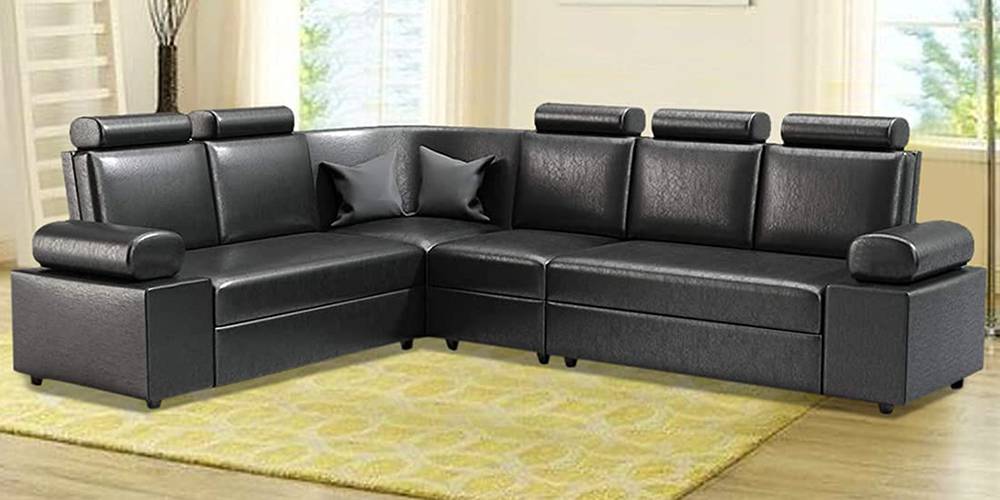 Pineston Sectional Leatherette Sofa by Urban Ladder - - 