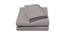 Emma Grey Solid 220 TC Fabric Double Size Bedsheets with 2 Pillow Covers (Grey, Double Size) by Urban Ladder - Design 1 Side View - 644166