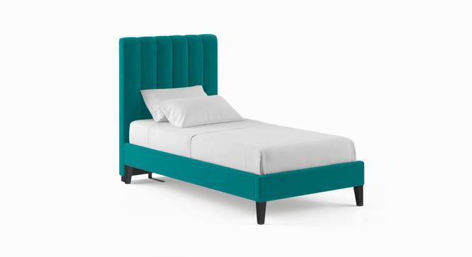 Kono Solid Wood Single Non-Storage Normal Bed in Green colour (Single Bed Size, Polished Finish) by Urban Ladder - Front View Design 1 - 644213
