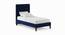 Kalinda Solid Wood Single Non-Storage Normal Bed in Blue colour (Single Bed Size, Polished Finish) by Urban Ladder - Front View Design 1 - 644217