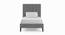Lainie Solid Wood Single Non-Storage Normal Bed in White colour (Single Bed Size, Polished Finish) by Urban Ladder - Design 1 Side View - 644226