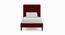Leslie Solid Wood Single Non-Storage Normal Bed in Maroon colour (Single Bed Size, Polished Finish) by Urban Ladder - Design 1 Side View - 644230