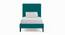 Kono Solid Wood Single Non-Storage Normal Bed in Green colour (Single Bed Size, Polished Finish) by Urban Ladder - Design 1 Side View - 644234