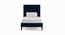 Kalinda Solid Wood Single Non-Storage Normal Bed in Blue colour (Single Bed Size, Polished Finish) by Urban Ladder - Design 1 Side View - 644238