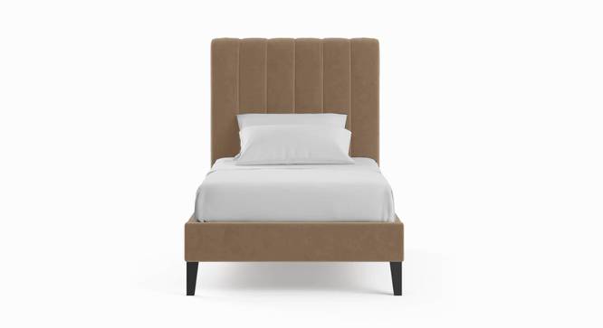 Madeline Solid Wood Single Non-Storage Normal Bed in Beige colour (Single Bed Size, Polished Finish) by Urban Ladder - Design 1 Side View - 644242