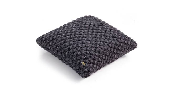 Spencer Black Solid 18x18 inches Cotton Cushion Cover (Black) by Urban Ladder - Cross View Design 1 - 644517
