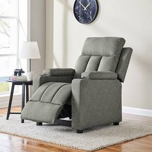 Recliners Design Aria Fabric One Seater Recliner in Grey Colour