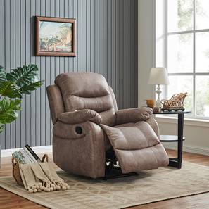 Recliners Design Cressida Leatherette One Seater Recliner in Brown Colour