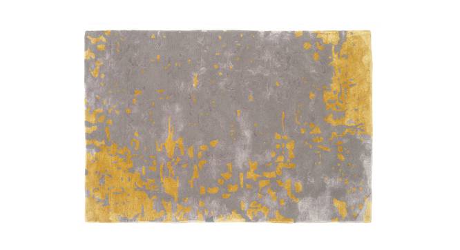 Esme Grey Abstract Natural Fiber 15x10 inches Carpet (Grey) by Urban Ladder - Design 1 Side View - 646367