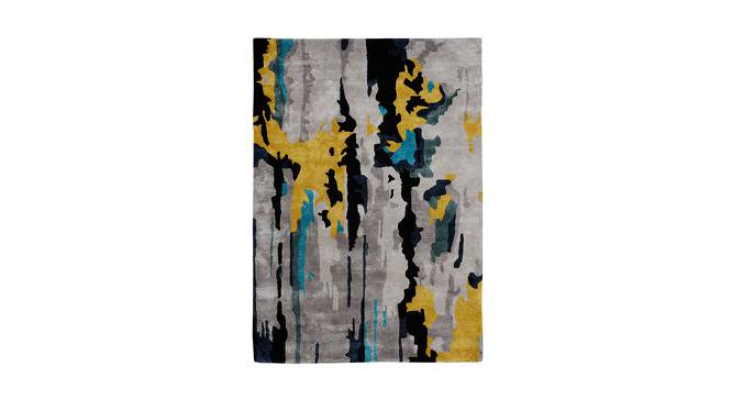Michelle Blue Abstract Natural Fiber 15x10 inches Carpet (Blue) by Urban Ladder - Design 1 Side View - 646415