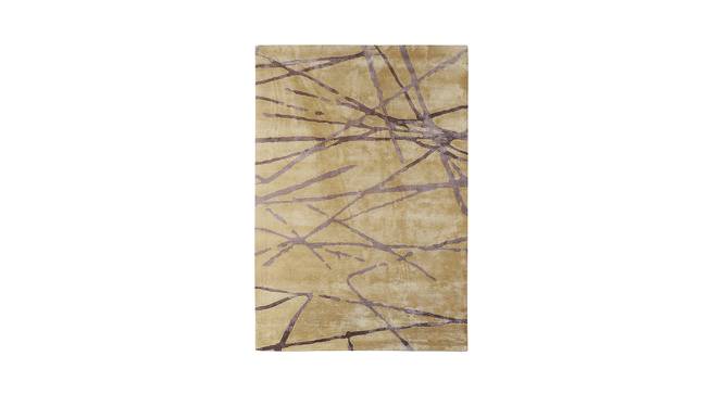 Izabella Gold Abstract Natural Fiber 18x13 inches Carpet (Gold) by Urban Ladder - Design 1 Side View - 646420