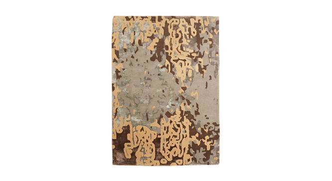 Wren Brown Abstract Natural Fiber 20x15 inches Carpet (Brown) by Urban Ladder - Design 1 Side View - 646430