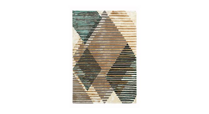 Haisley Green Abstract Natural Fiber 20x15 inches Carpet (Green) by Urban Ladder - Design 1 Side View - 646439