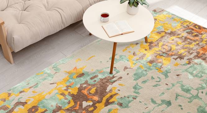 Ainsley Multicolor Abstract Natural Fiber 18x13 inches Carpet (Multicolor) by Urban Ladder - Front View Design 1 - 646477