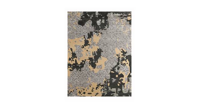 Dream Blue Abstract Natural Fiber 15x10 inches Carpet (Blue) by Urban Ladder - Design 1 Side View - 646503