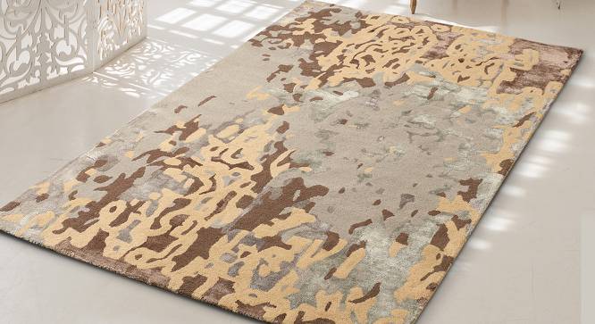 Wren Brown Abstract Natural Fiber 20x15 inches Carpet (Brown) by Urban Ladder - Front View Design 1 - 646523