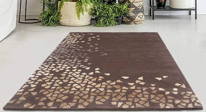 Heidi Brown Abstract Natural Fiber 18x13 inches Carpet (Brown) by Urban Ladder - Front View Design 1 - 646528