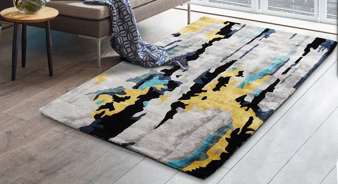 Michelle Blue Abstract Natural Fiber 15x10 inches Carpet (Blue) by Urban Ladder - Front View Design 1 - 646577