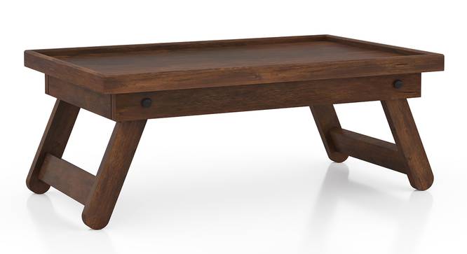 Cabello Free Standing Solid Wood Laptop Table (Mango Walnut Finish) by Urban Ladder - Design 1 Side View - 648193
