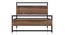 Nerja Solid Wood  Single Non Storage Bed in Teak Finish (Teak Finish, Single Bed Size) by Urban Ladder - Rear View Design 1 - 648202