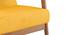 Brooks Fabric Arm Chair in Mustart Yellow (Teak Finish, Mustard Yellow) by Urban Ladder - Rear View Design 1 - 648203