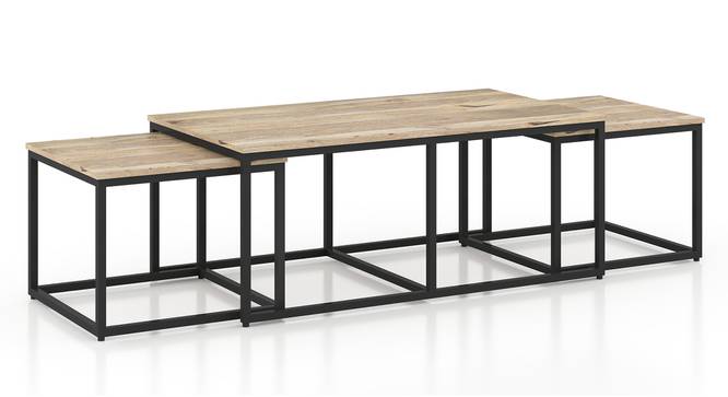 Sylvie Rectangular Solid Wood Coffee Table (Natural Finish) by Urban Ladder - Design 1 Side View - 648267