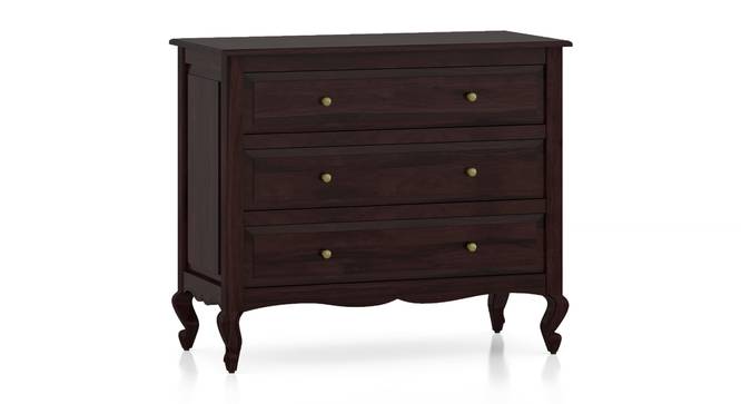 Nitara Solid Wood Chest of 3 Drawer (Mahogany Finish) by Urban Ladder - Design 1 Side View - 648295