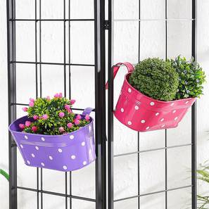 Planters Design Purple & Pink Metal Planter