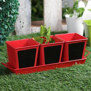 Planters Design Red Metal Planter