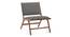 Maureen Solid Wood Rest Chair (Teak Finish, Cloud Grey) by Urban Ladder - Side View - 