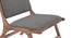 Maureen Solid Wood Rest Chair (Teak Finish, Cloud Grey) by Urban Ladder - Zoomed Image - 