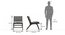 Maureen Solid Wood Rest Chair (Cloud Grey, American Walnut Finish) by Urban Ladder - Dimension - 