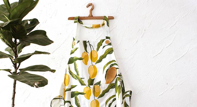 Brianna Fabric Multicolor Apron (Yellow) by Urban Ladder - Design 1 Side View - 651414
