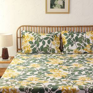 Bed Sheet Designs Design Green Abstract 180 TC Cotton Single Size Bedsheet