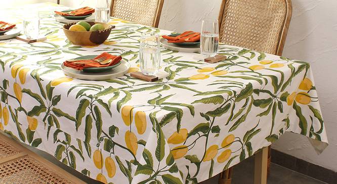 Katherine Fabric Multicolor Table Cover (Yellow) by Urban Ladder - Front View Design 1 - 651675