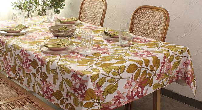 Amaya Fabric Multicolor Table Cover (Pink) by Urban Ladder - Front View Design 1 - 651679