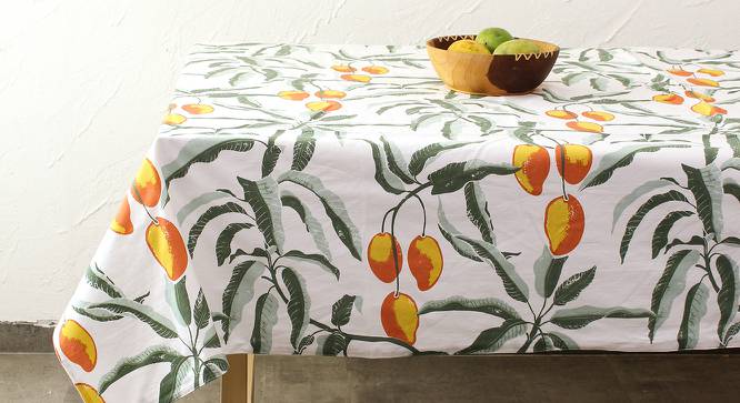 Alexandra Fabric Multicolor Table Cover (Rust) by Urban Ladder - Design 1 Side View - 651700