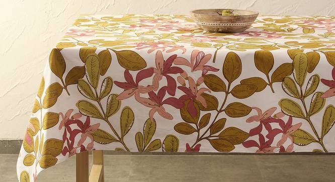 Amaya Fabric Multicolor Table Cover (Pink) by Urban Ladder - Design 1 Side View - 651703