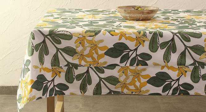 Jasmine Fabric Multicolor Table Cover (Green) by Urban Ladder - Design 1 Side View - 651802