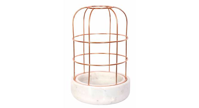 Tyler White Marble Planter (White) by Urban Ladder - Design 1 Side View - 652323