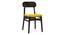 Vivien Solid Wood Dining Chair - Set of 2 (Mahogany Finish, Cornsilk Yellow) by Urban Ladder - Side View - 
