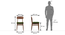 Vivien Solid Wood Dining Chair - Set of 2 (Teak Finish, Matty Olive) by Urban Ladder - Dimension - 